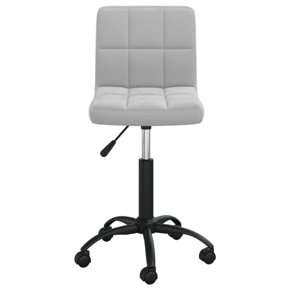 Silla de oficina giratoria de terciopelo gris