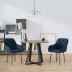 Sillas de comedor 2 unidades terciopelo azul
