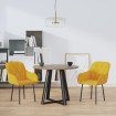 Sillas de comedor 2 unidades terciopelo amarillo