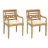Sillas Batavia 2 uds teca maciza con cojines color