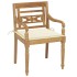 Sillas Batavia 2 uds teca maciza con cojines color