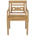 Sillas Batavia 2 uds teca maciza con cojines color