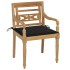Sillas Batavia 2 uds teca maciza con cojines
