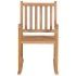 Silla mecedora de madera maciza teca con cojín verde