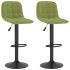 Taburetes de cocina 2 uds terciopelo verde
