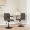 Sillas de comedor giratorias 2 unidades terciopelo gris oscuro