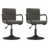 Sillas de comedor giratorias 2 unidades terciopelo gris