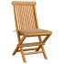 Sillas de jardín 6 uds con cojines beige madera de