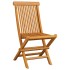 Sillas de jardín 6 uds con cojines beige madera de