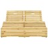 Tumbona doble y cojines beige madera pino