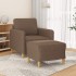 Sillón con taburete tela marrón 60