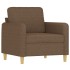 Sillón con taburete tela marrón 60