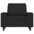 Sillón con taburete tela negro 60