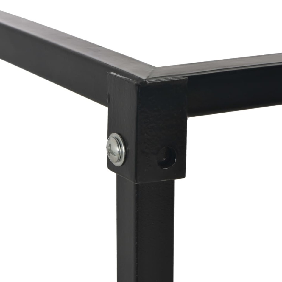 Leñero con base acero negro 37x37x113