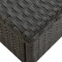 Mesita de centro de ratán sintético negro 50x50x47