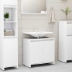 Armario de baño madera contrachapada blanco 60x33x61 cm
