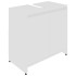 Armario de baño madera contrachapada blanco 60x33x61