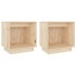 Mesitas de noche 2 uds madera maciza de pino 40x30x40