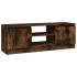 Mueble de TV con puerta roble ahumado 102x30x36