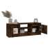 Mueble de TV con puerta roble ahumado 102x30x36