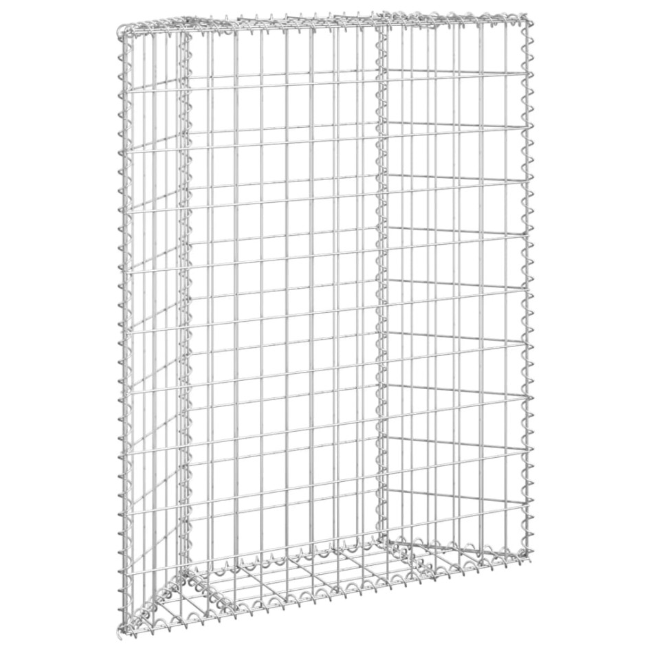 Arriate de gaviones de trapecio acero galvanizado 80x20x100