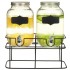 Dispensadores de bebida con soporte 2 unidades vidrio 2 x 4