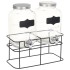 Dispensadores de bebida con soporte 2 unidades vidrio 2 x 4