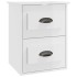 Mesita de noche de pared blanco brillante 41,5x36x53