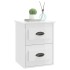 Mesita de noche de pared blanco brillante 41,5x36x53