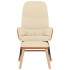 Silla mecedora con reposapiés tela blanco