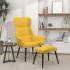 Sillón de relax con reposapiés de tela color amarillo