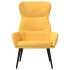 Sillón de relax con reposapiés de tela color amarillo