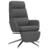 Sillón de relax con reposapiés tela gris