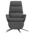 Sillón de relax con reposapiés tela gris