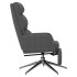 Sillón de relax con reposapiés tela gris