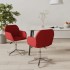 Sillas de comedor giratorias 2 unidades tela rojo