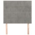 Cabeceros 2 unidades de terciopelo gris claro 100x5x78/88