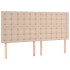 Cabeceros 4 unidades cuero sintético capuchino 100x5x78/88