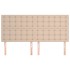 Cabeceros 4 unidades cuero sintético capuchino 100x5x78/88