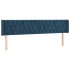 Cabecero de terciopelo azul oscuro 203x16x78/88