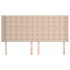 Cabecero con orejas cuero sintético capuchino 203x16x118/128