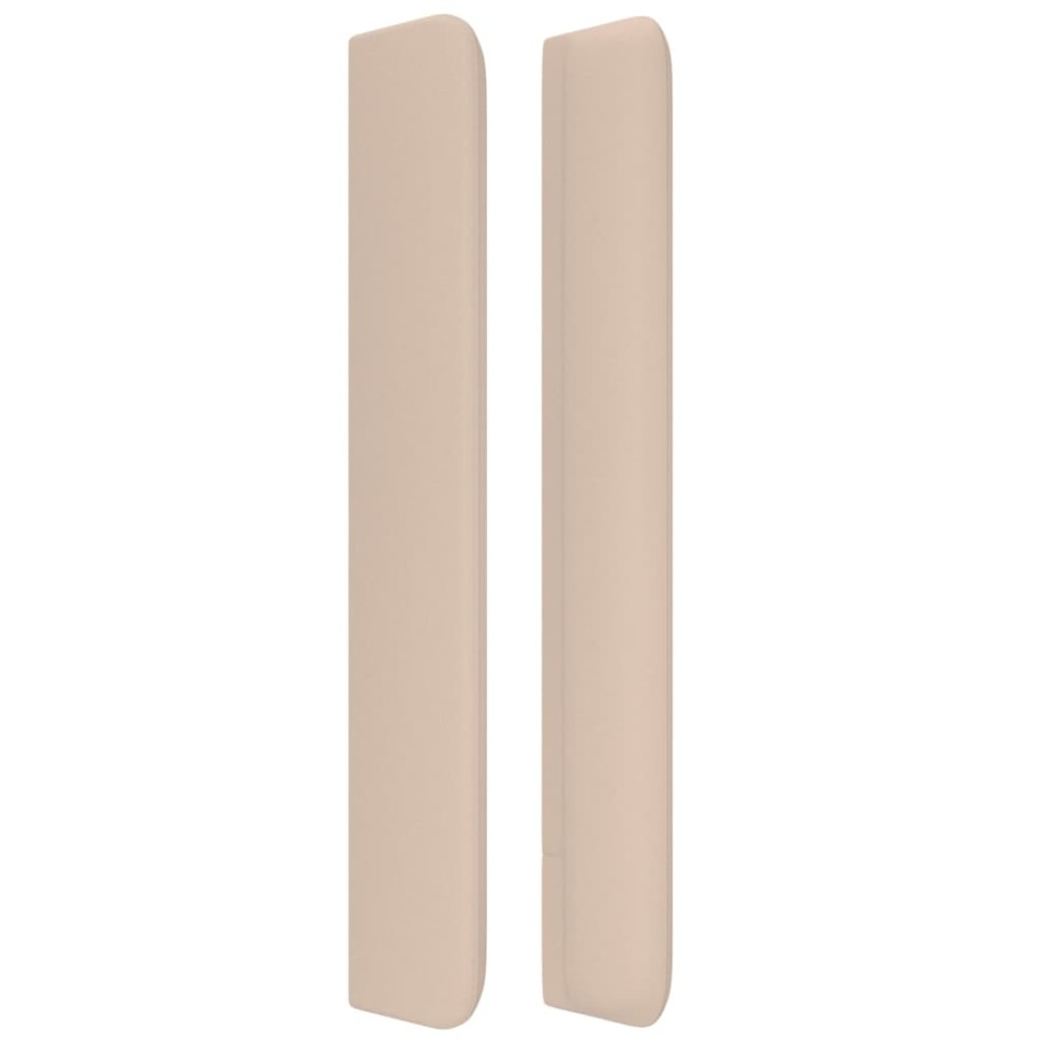 Cabecero con orejas cuero sintético capuchino 203x16x118/128