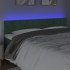 Cabecero con LED de terciopelo verde oscuro 180x5x78/88