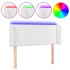 Cabecero con LED cuero sintético blanco 103x16x78/88