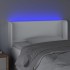 Cabecero con LED cuero sintético blanco 103x16x78/88