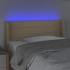 Cabecero con LED de tela crema 93x16x78/88