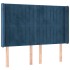 Cabecero con LED de terciopelo azul oscuro 147x16x118/128