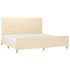 Cama sin colchón tela color crema 200x200