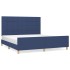 Cama sin colchón tela azul 160x200