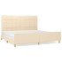 Cama sin colchón tela color crema 200x200